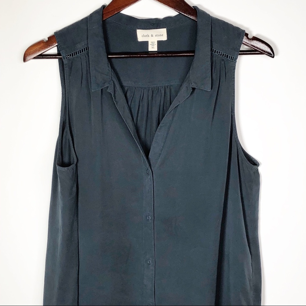 Cloth & Stone Sleeveless Button Down Top XL - Picture 5 of 14